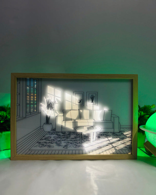 3D Sunset LED Art Frame