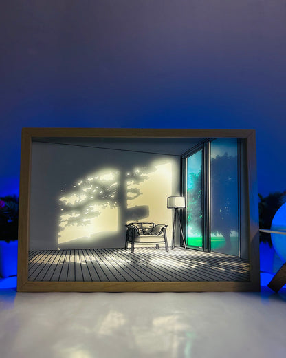 3D Sunset LED Art Frame